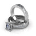 Diamond Bridal Set with 2.35CT Princess Cut Diamonds