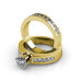 Diamond Bridal Set with 2.35CT Round and Princess Cut Diamonds