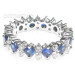 4.00CT Round Cut Diamonds and Sapphires Eternity Band