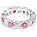 4.10CT Round Cut Diamonds and Rubies Eternity Band