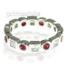 1.65CT Round and Princess Cut Diamonds and Rubies Eternity Band