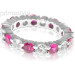 4.10CT Round Cut Diamonds and Rubies Eternity Band