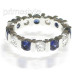 3.20CT Round Cut Diamonds and Sapphires Eternity Band