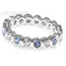1.55CT Round Cut Diamonds and Sapphires Eternity Band