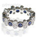 1.90CT Round Cut Diamonds and Sapphires Eternity Band