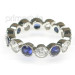 3.20CT Round Cut Diamonds and Sapphires Eternity Band
