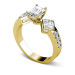 2.00CT Emerald and Round Cut Diamonds Engagement Ring