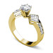 1.55CT Round and Princess Cut Diamonds Engagement Ring