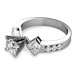 1.55CT Princess and Round Cut Diamonds Engagement Ring