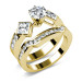 2.10CT Round and Princess Cut Diamond Bridal Set 
