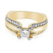 1.45CT Princess and Round Cut Diamonds Engagement Ring