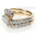3.40CT Round Cut Diamond Engagement Ring and Wedding Band 