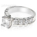 1.40CT Princess and Round Cut Diamonds Engagement Ring