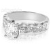 1.55CT Oval and Round Cut Diamonds Engagement Ring