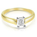 0.35CT Emerald Cut Diamond Solitaire Ring