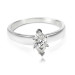 18KT White Gold Marquise Cut Solitaire Ring