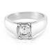 0.55CT Emerald Cut Diamond Solitaire Ring