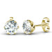 0.80CT Total Weight Diamond Stud Earrings with 14KT Yellow Gold