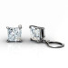 18KT White Gold Setting For 0.50CT Total Weight Princess Cut Diamond Stud Earrings