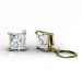 14KT Yellow Gold Setting For 0.25CT Total Weight Princess Cut Diamond Stud Earrings