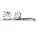 Round Cut Diamond Stud Earrings 1.50CT Total Weight In 14KT White Gold Setting