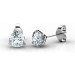 0.50CT Round Cut Diamond Stud Earrings In 14KT White Gold Setting