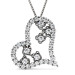 Round Cut Diamonds In 18KT White Gold Setting - 1.30CT Heart Pendant