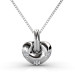 Round Cut Diamonds Set In 14KT White Gold - 0.35CT Heart Pendant