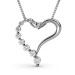 0.30CT Round Cut 18KT White Gold Diamond Heart Pendant