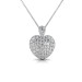3.00CT Round Cut Diamonds 14KT White Gold Heart Pendant