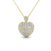3.00CT Round Cut Diamonds 14KT Yellow Gold Heart Pendant