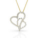 Heart Pendant with 0.90CT Round Cut Diamonds within 14KT Yellow Gold