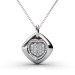 Diamond Heart Pendant with 0.90CT Round Cut Diamonds and Platinum