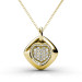 Diamond Heart Pendant with 0.90CT Round Cut Diamonds and 14KT Yellow Gold