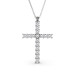 14KT White Gold Religious Cross Diamond Pendant with 1.00CT (VS1-VS2 Clarity and G-H Color) Round Cut Diamonds