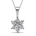 18KT White Gold Diamond Pendant (I-J Color and VS2-SI1 Clarity) 0.50CT Diamonds with Round Cut