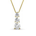0.90CT (I-K Color and SI2-I1 Clarity) 14KT Yellow Gold Round Cut Diamond Pendant