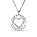 0.25CT Round Cut Diamond Heart Pendant