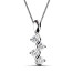 18KT White Gold 0.25CT Diamond Pendant with (I-K Color and SI2-I1 Clarity) Round Cut Diamonds