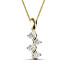 14KT Yellow Gold 0.25CT Diamond Pendant with (G-H Color and VS1-VS2 Clarity) Round Cut Diamonds