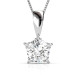 18KT White Gold 0.35CT Round Cut Diamond Pendant (I-K Color and SI2-I1 Clarity)