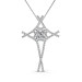 1.00CT Round Cut Diamonds In Platinum Christian Religious Pendant (G-H Color and VS1-VS2 Clarity)