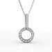 (G-H Color and VS1-VS2 Clarity) 0.35CT Round Cut Diamond Pendant Of 18KT White Gold