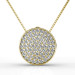 I-J Color and VS2-SI1 Clarity 0.90CT Round Cut Diamond Pendant with 18KT Yellow Gold