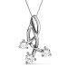 Round Cut 0.25CT (I-K Color and SI2-I1 Clarity) 18KT White Gold Diamond Pendant