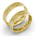 1.10CT Round Cut Wedding Set with 18KT Yellow Gold