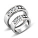 Platinum with Round Cut Diamonds Wedding Set