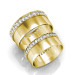 1.75CT Round Cut Diamonds Wedding Set In 18KT Yellow Gold