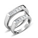 1.65CT Diamonds Princess Cut Wedding Set