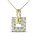 1.50CT (I-K Color and SI2-I1 Clarity) Diamond Cut 18KT Yellow Gold Diamond Pendant